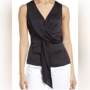 Halogen Black Sleeveless Blouse Size Medium